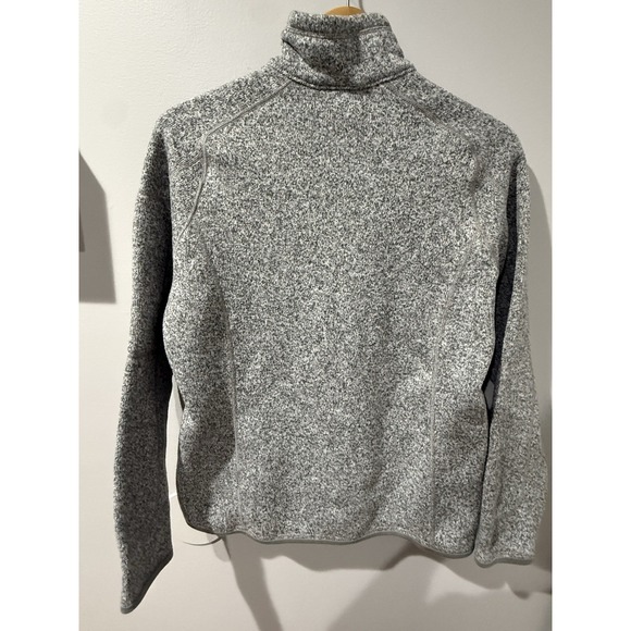Patagonia Womens Better Sweater 1/4 Zip Fleece Jacket Heathered Gray Large - Picture 4 of 5
